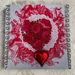 Mixtile ❤️Valentine Pour Painting ❤️ Art Print Ready to Hang